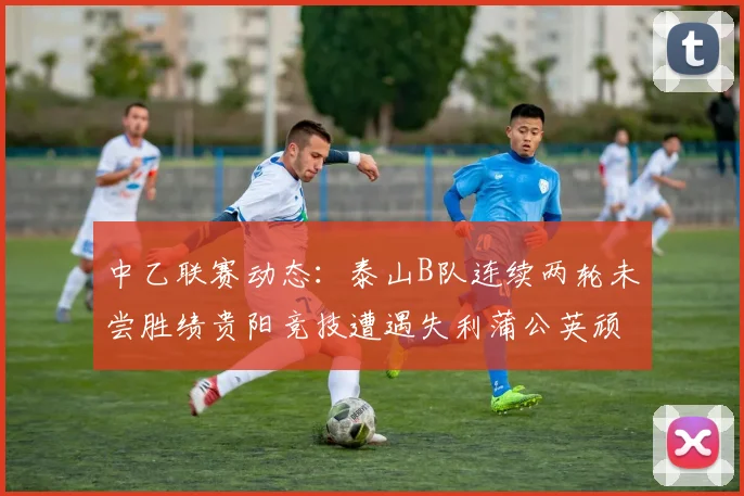 中乙联赛动态：泰山B队连续两轮未尝胜绩贵阳竞技遭遇失利蒲公英顽强战平